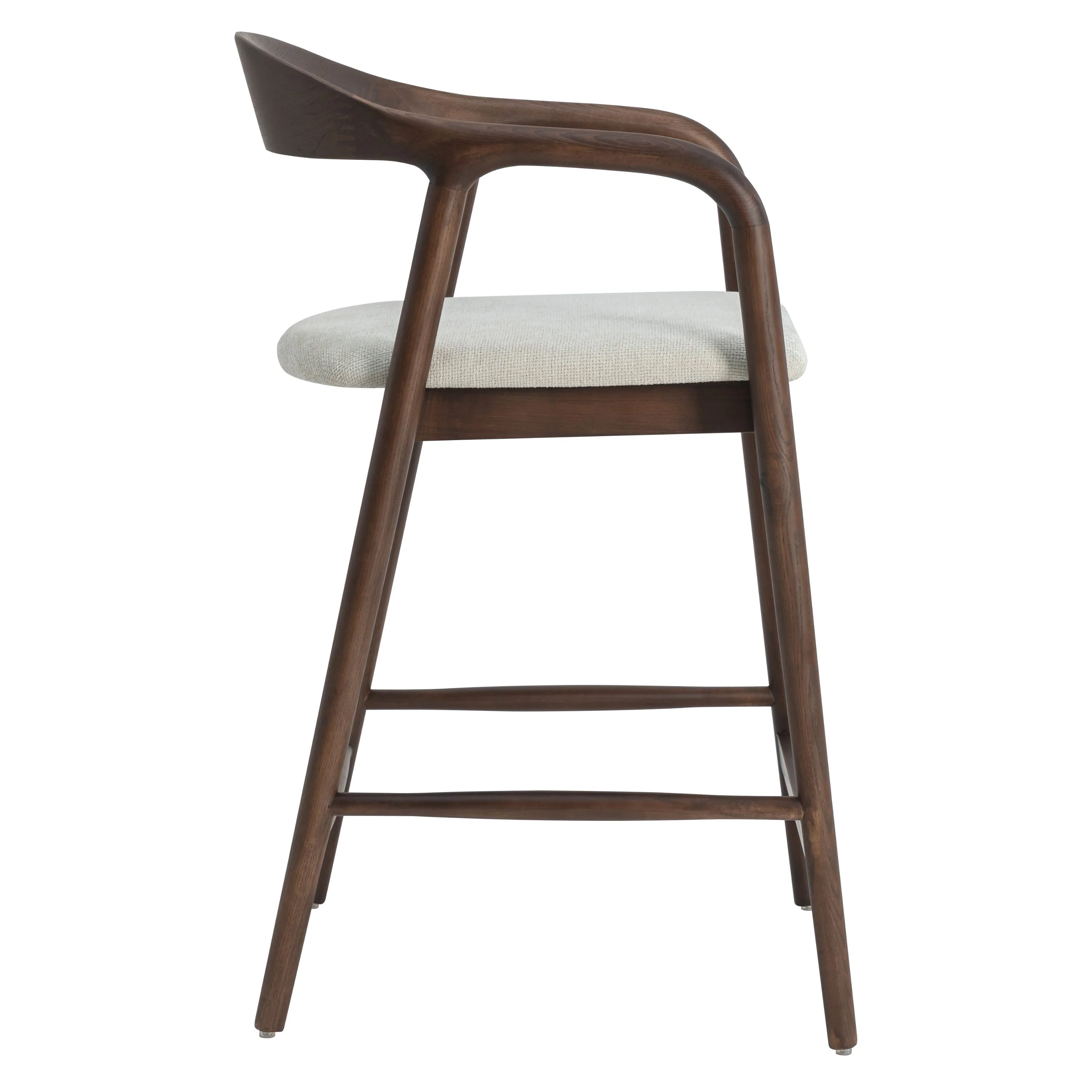 Andrea Walnoot Barstoel - Japandi Beige - Image 3