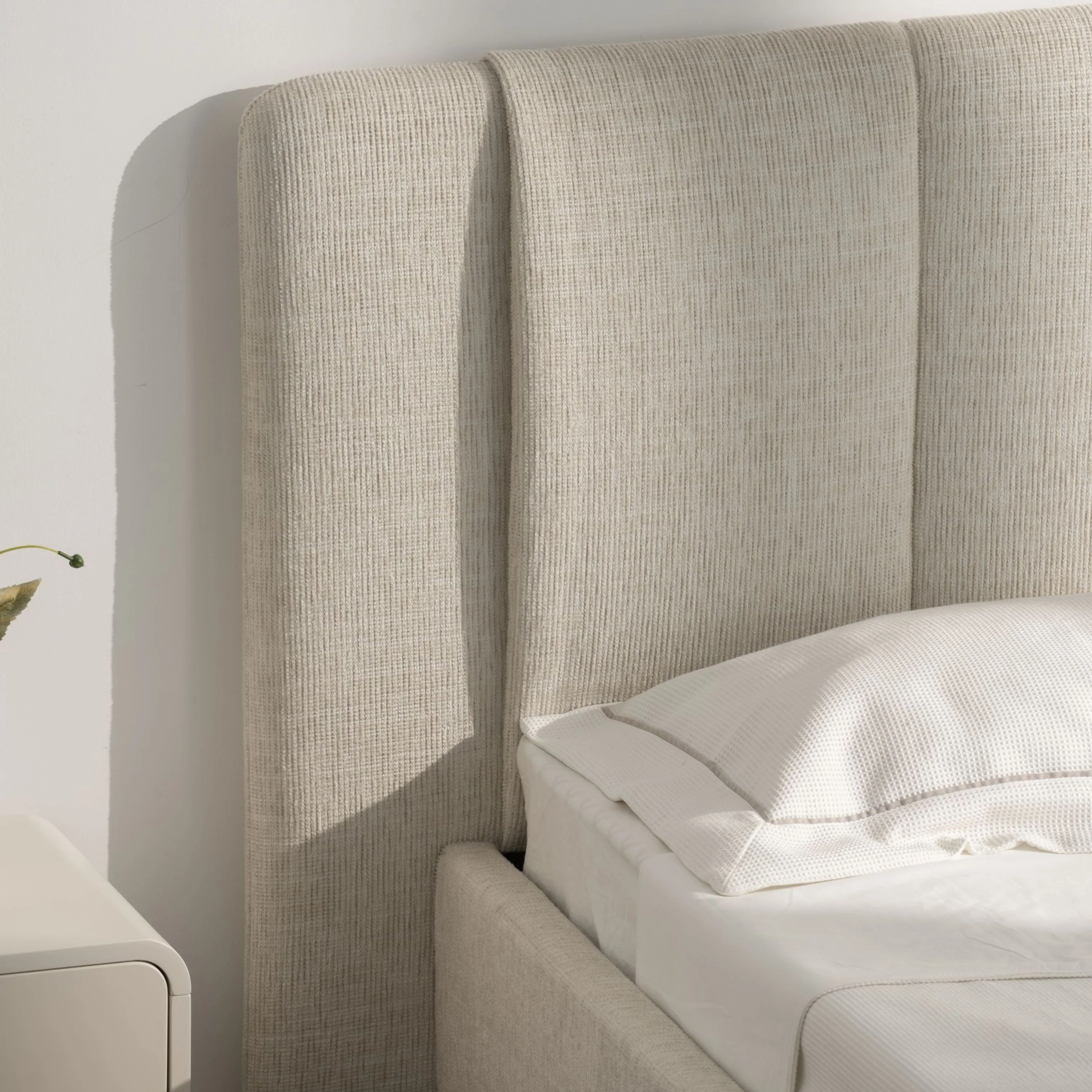 Bed Elon - Beige Chenille - 180cm x 200cm - Image 8