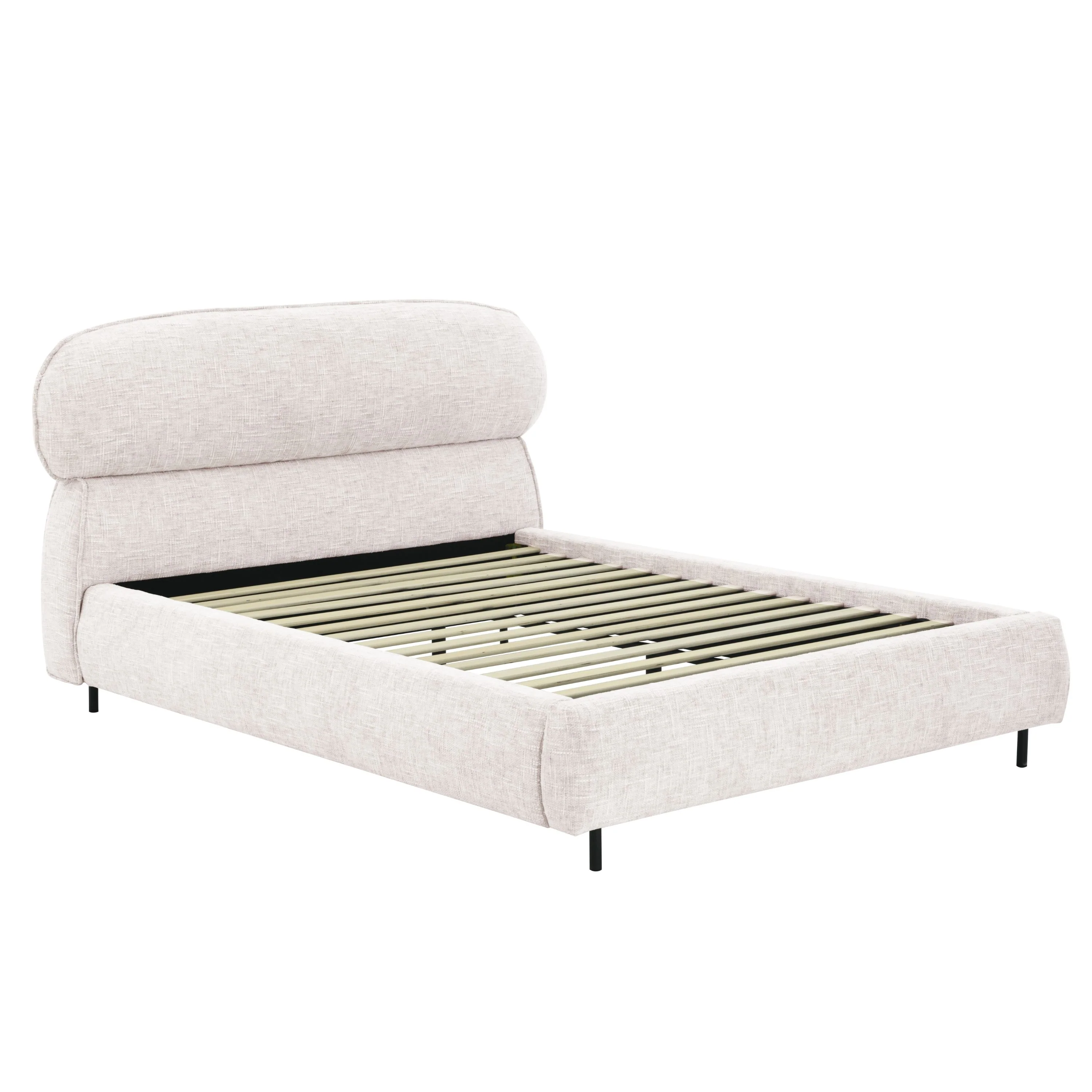 Bed Luka - Beige Chenille - 180cm x 200cm - Image 3