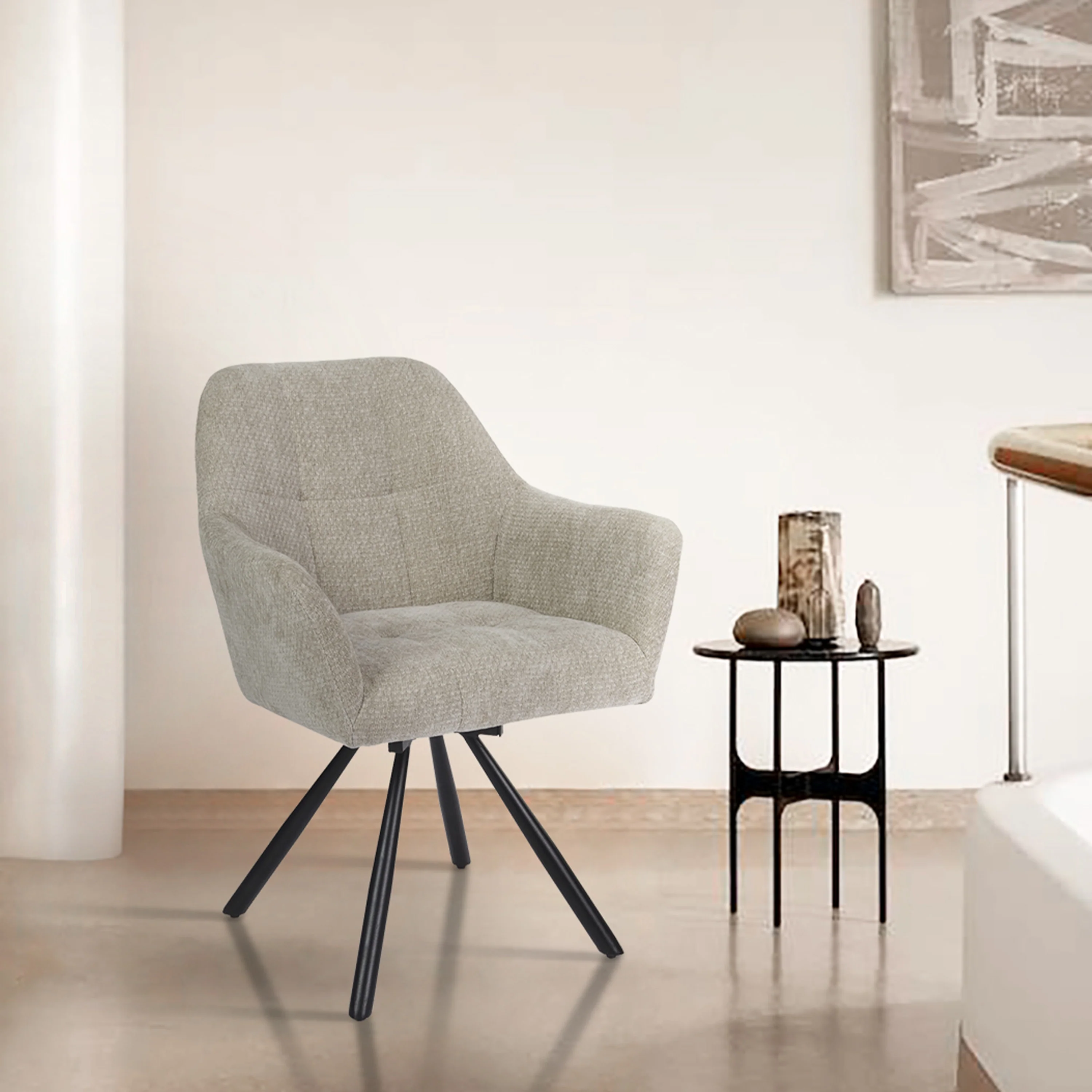 Breeze Draaistoel - Beige - Chenille - Image 10