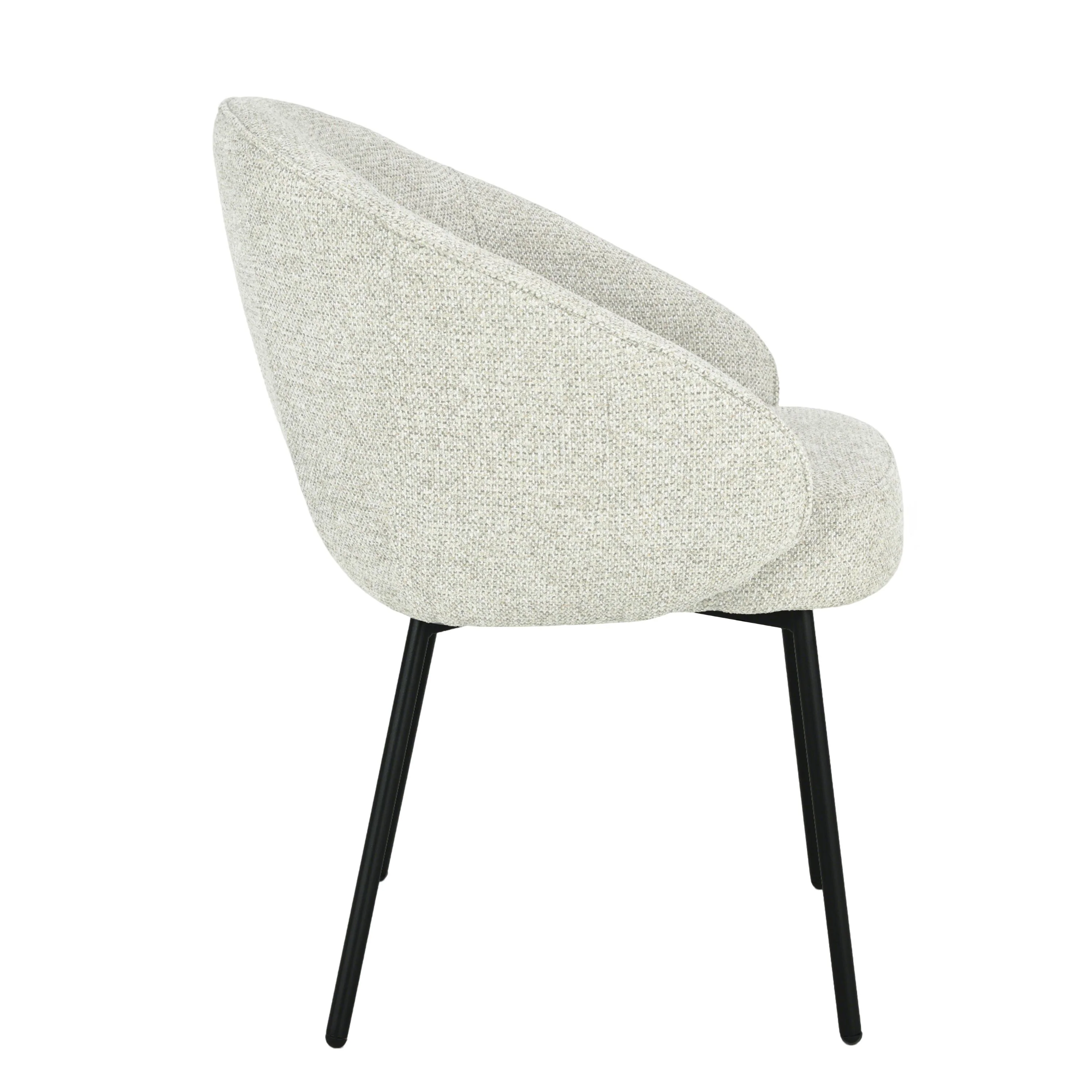 Cleo Eetkamerstoel - Beige - Zwarte Poten - Image 3