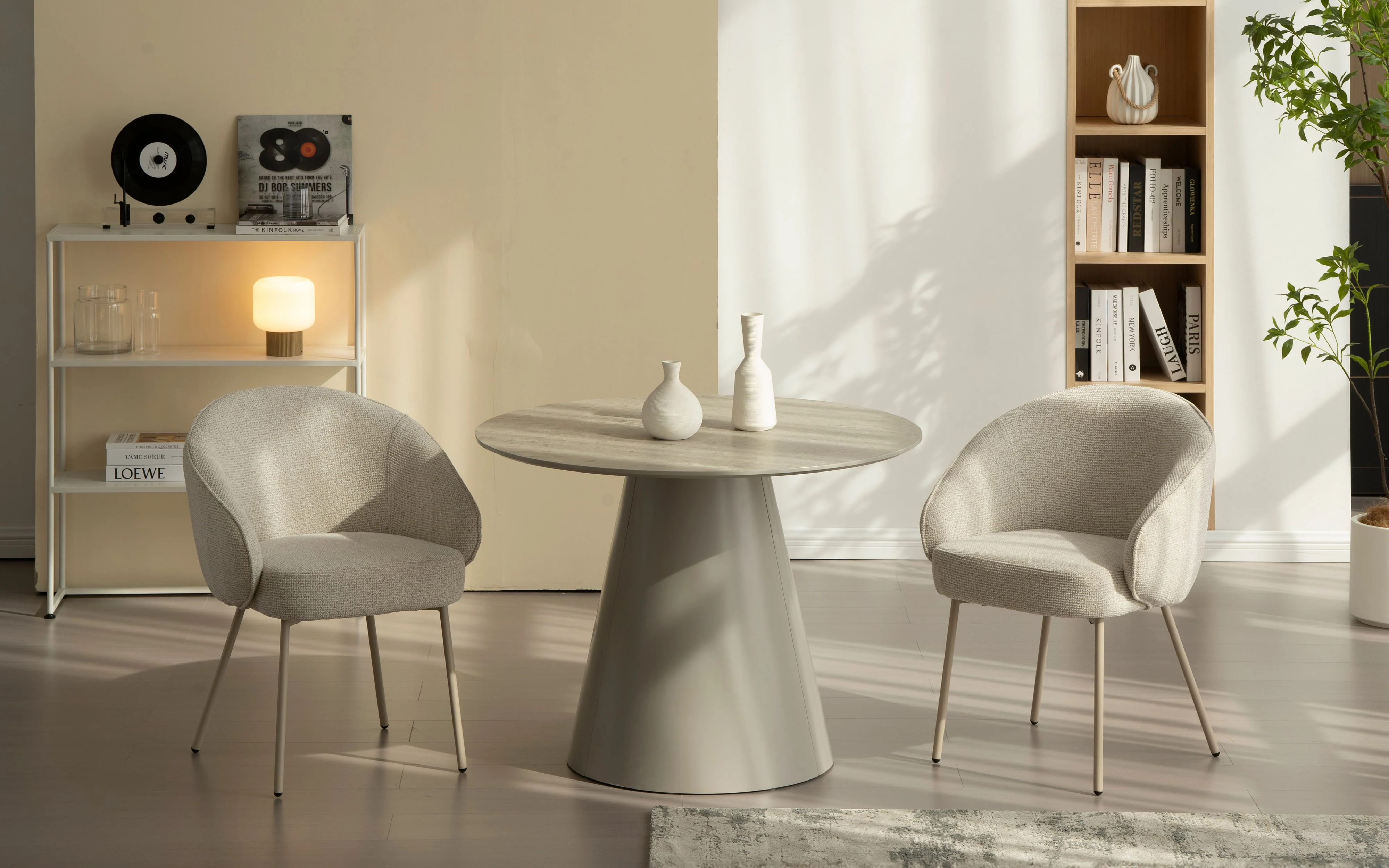 Cleo Eetkamerstoel - Beige - Beige Poten - Image 9