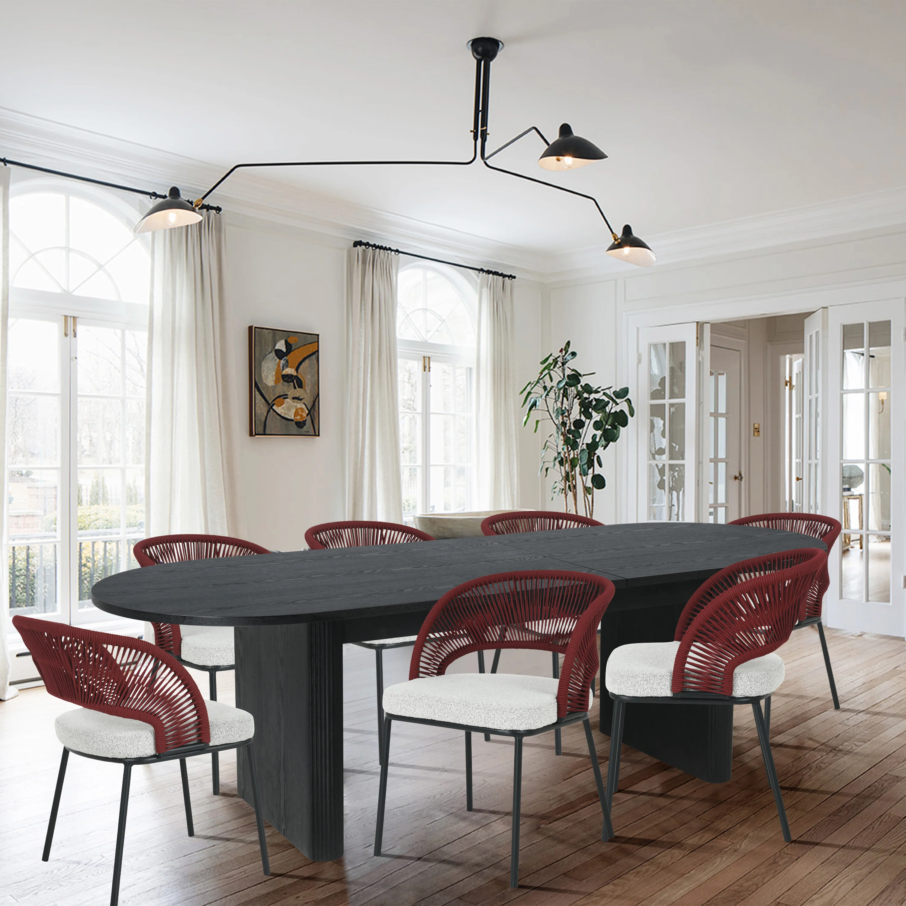 Eettafel Maya - Zwart Fineer - Uitschuifbaar 200-240cm - Image 9