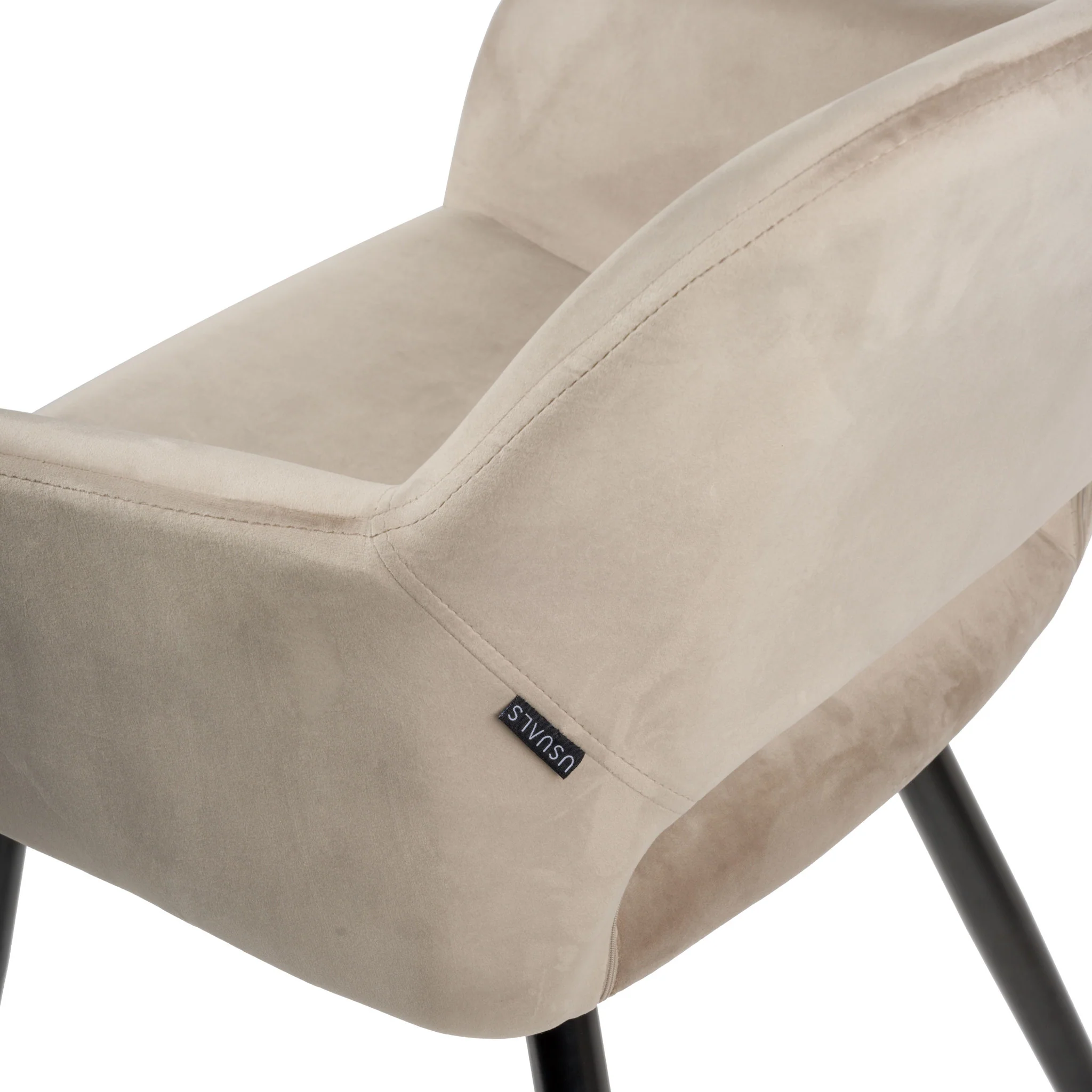 Jesper Eetkamerstoel - Beige - Velvet - Image 5