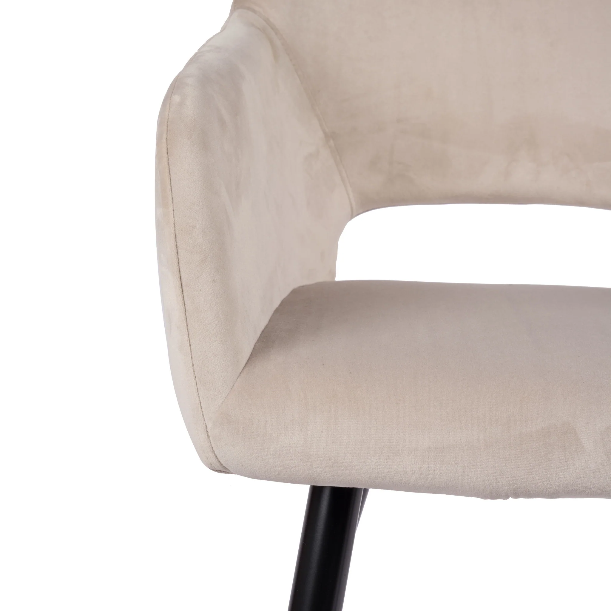 Jesper Eetkamerstoel - Off white - Velvet - Image 3