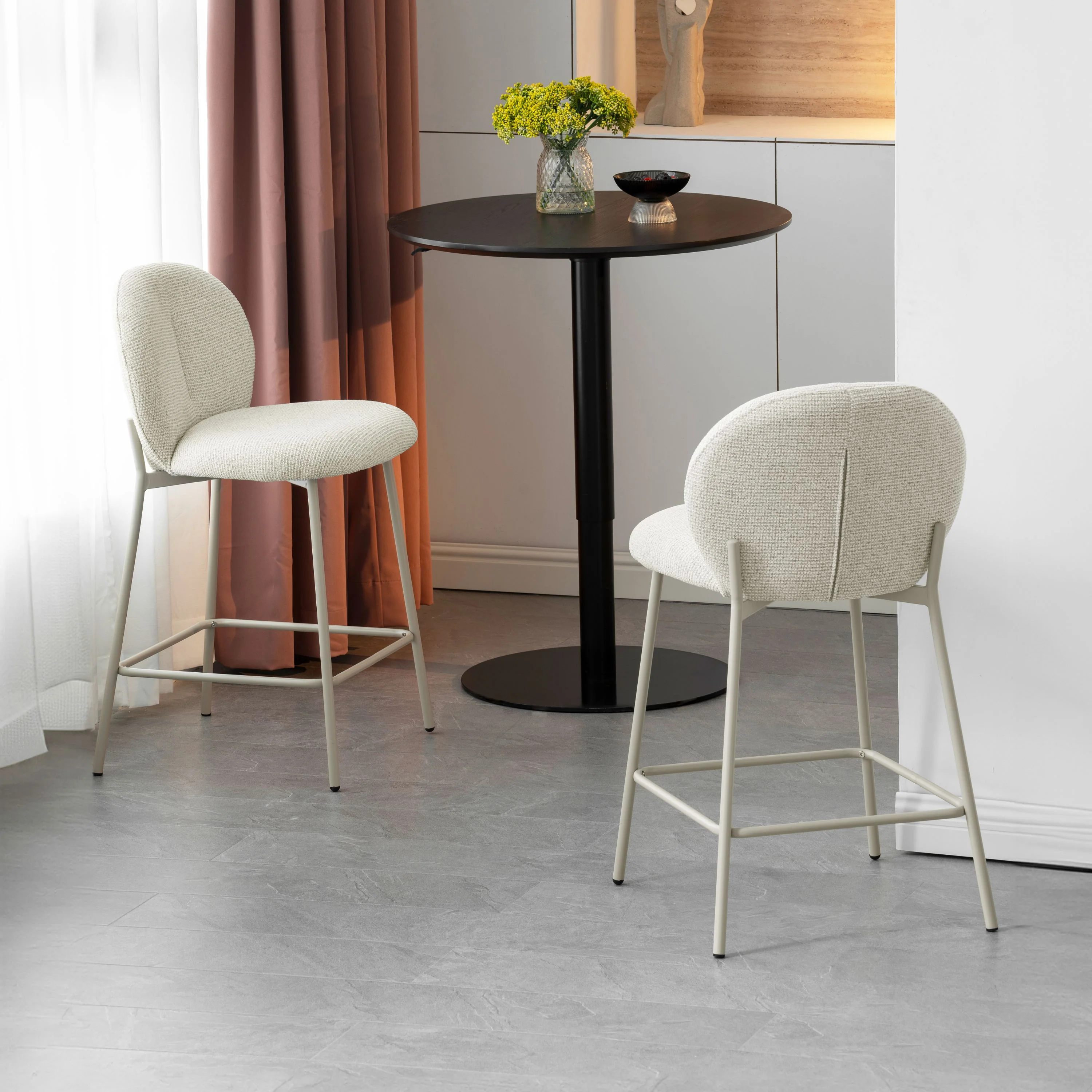 Ruby Barstoel - Beige Chenille - Image 9