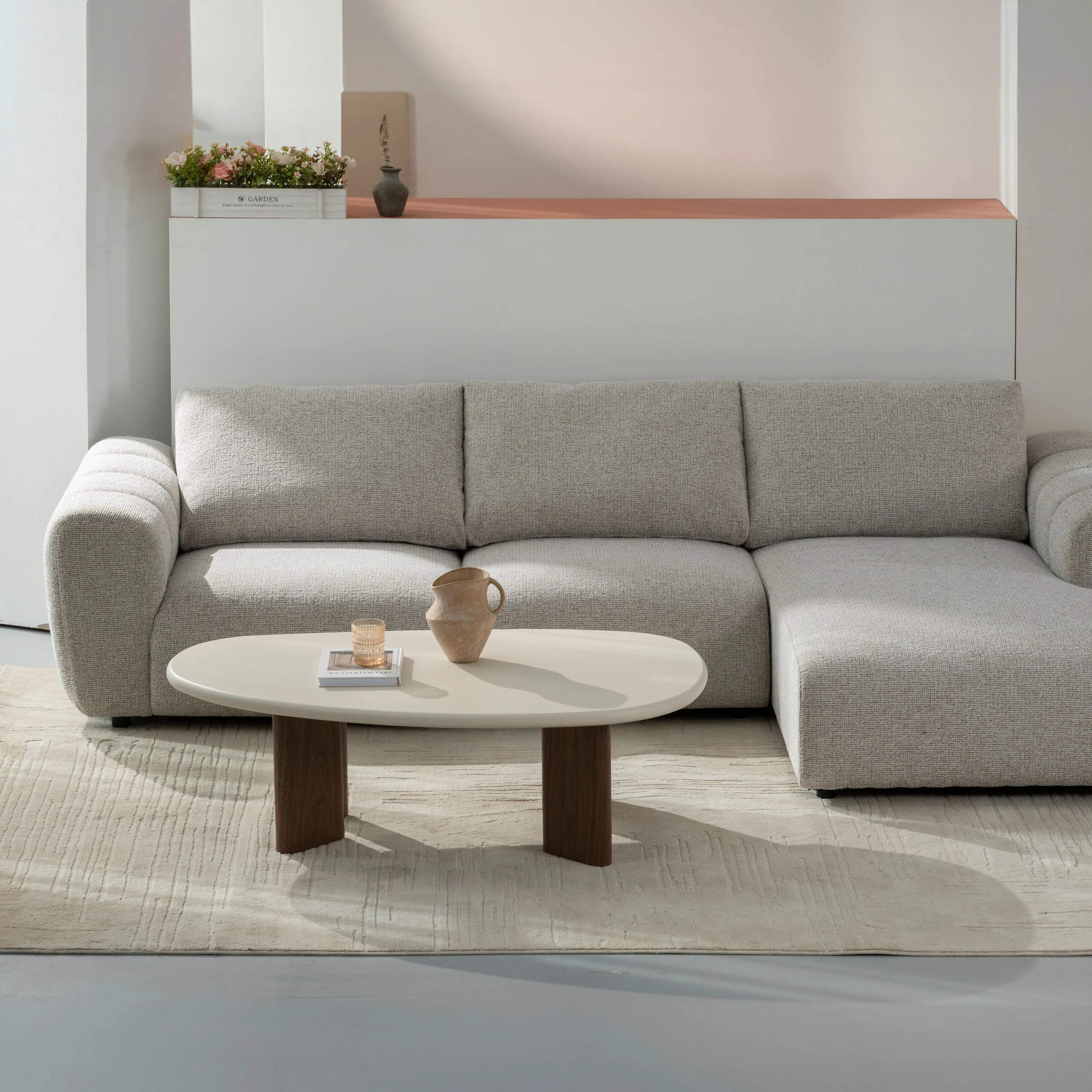 Salontafel Lea - Microcement Walnoot - 130cm - Image 6