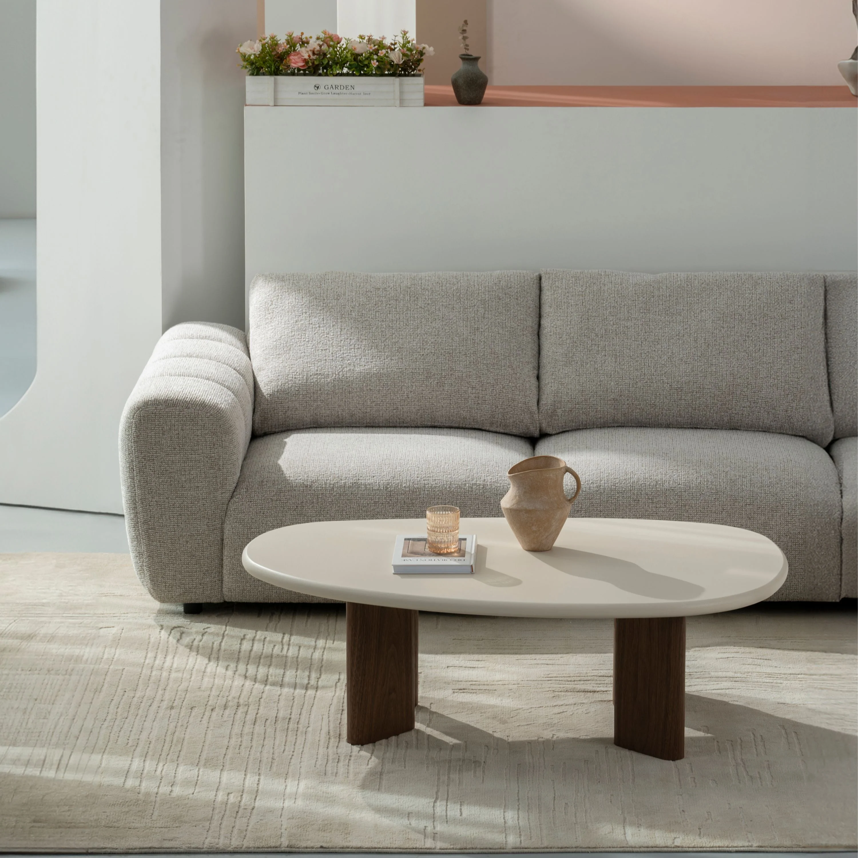 Salontafel Lea - Microcement Walnoot - 130cm - Image 7