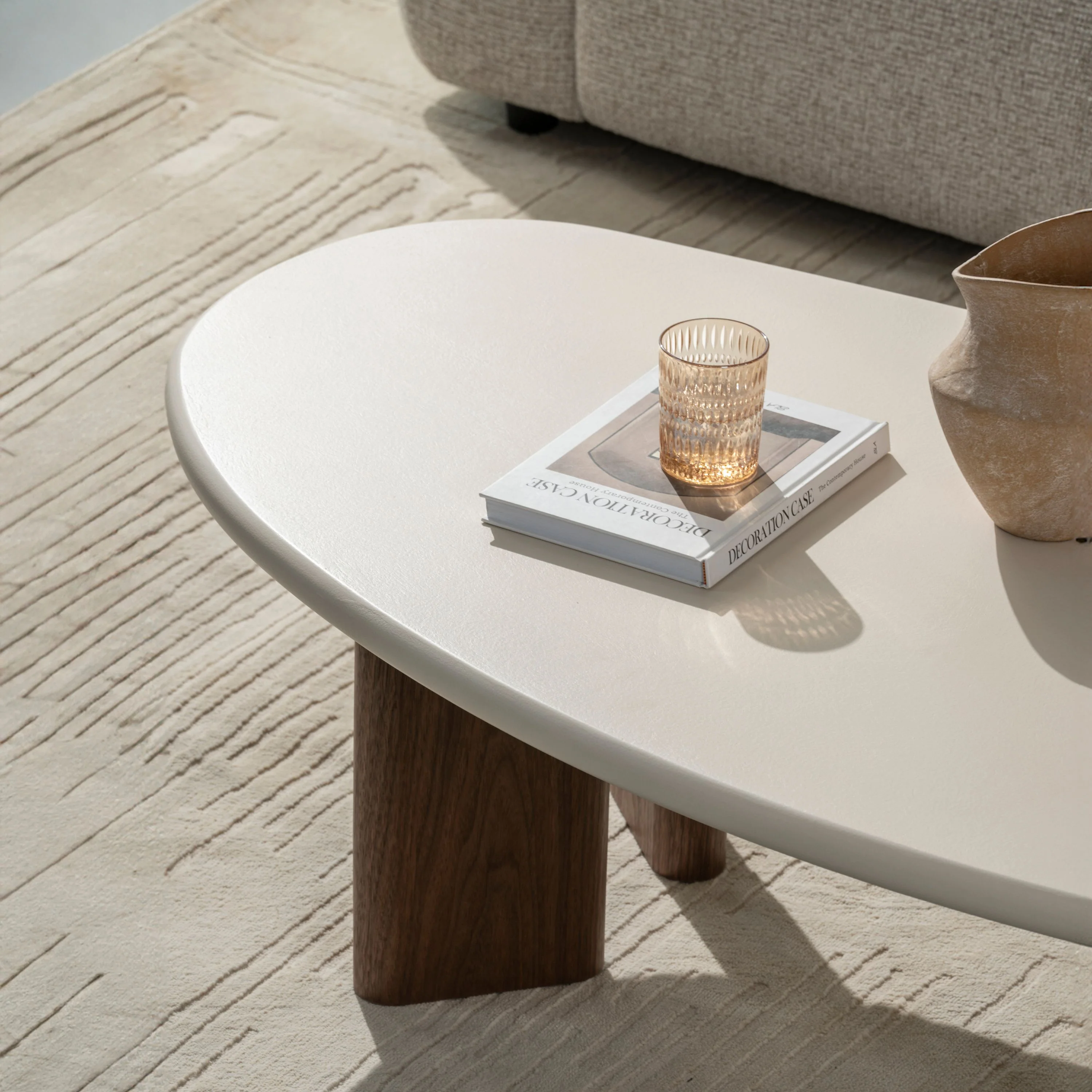 Salontafel Lea - Microcement Walnoot - 130cm - Image 8