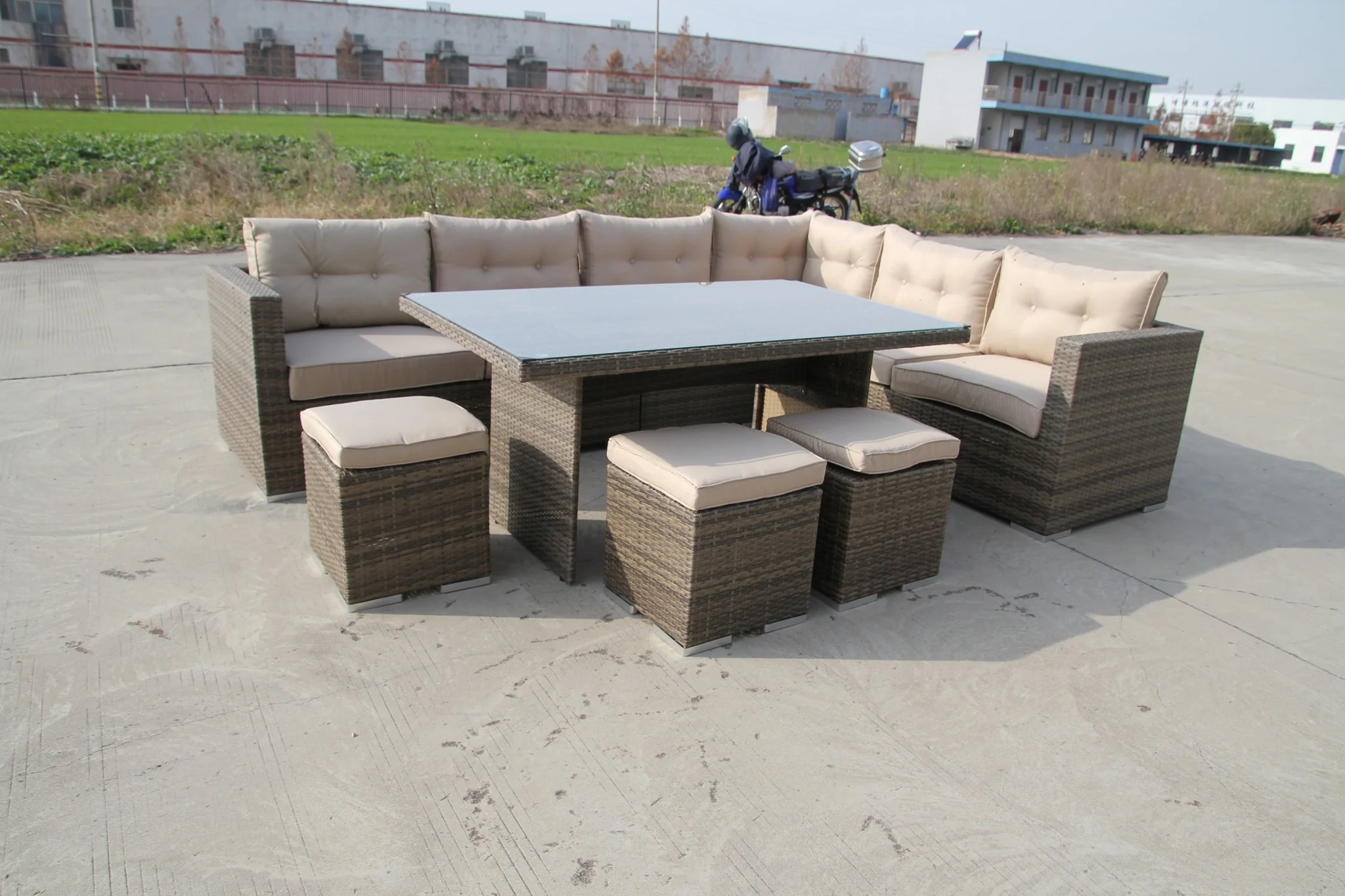 Tuin Eettafelset - Dark nature/Beige - Image 3