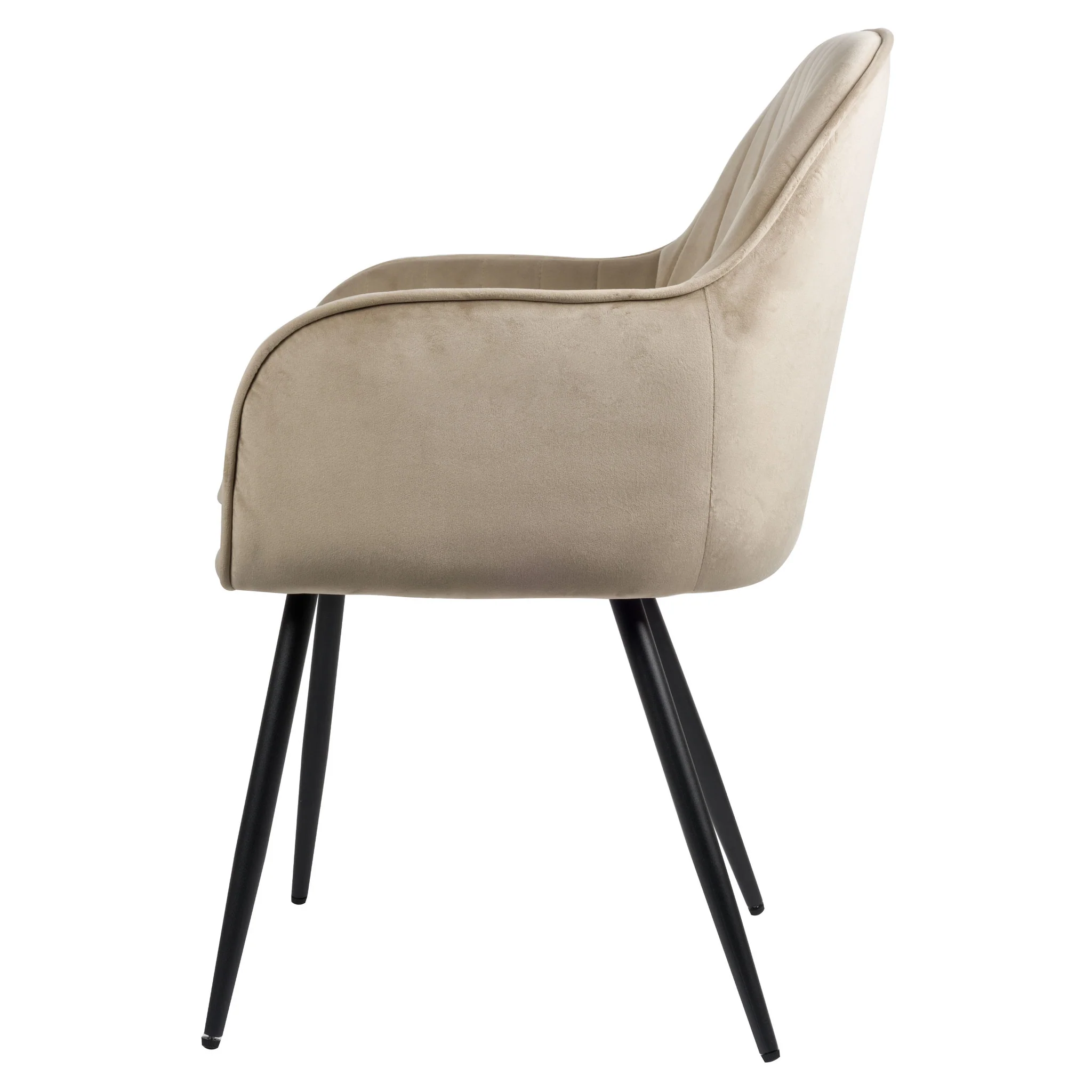 Viola Eetkamerstoel - Beige - Velvet - Image 4